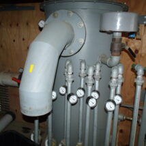 Building - 7 SVE/Air-Sparge, Atlas Copco Compressor, Roots Blower, control panel, pressure regulators/meters, moisture separator, XP fan, XP light