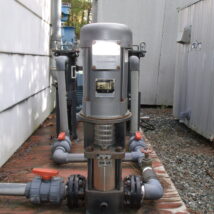 Water Pump - Grunfos Pump B 9441, 84 gpm, 230 max PSI,  5 hp Baldour Motor, 230/460 volts , 12/6 amps, Unit #1