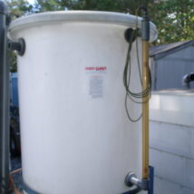 Poly Tank - Chem-Tainer - Poly Hopper Tank with Float Switches, Stand, 2" Valved Drain